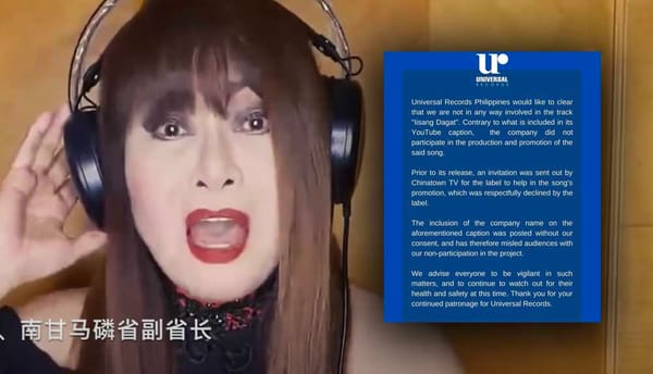 SINUNGALING NA CHINESE EMBASSY! Universal Records, Walang Involvement sa Kontrobersiyal na Music Video.