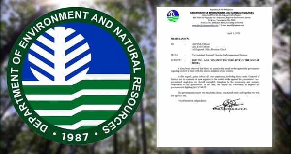 DENR, Pinagbawalan ang Lahat ng Empleyado na Magpost ng Negatibo Tungkol sa Gobyerno.