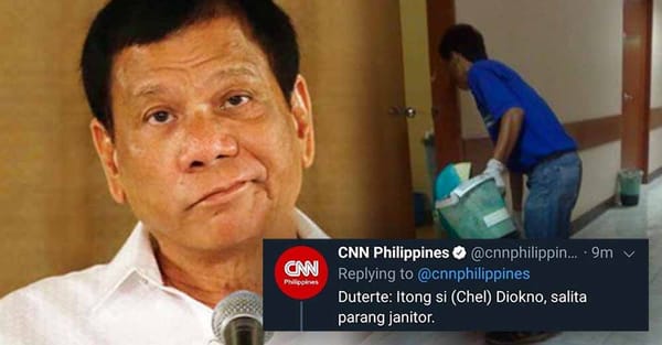 Duterte, Minaliit ang mga Janitors