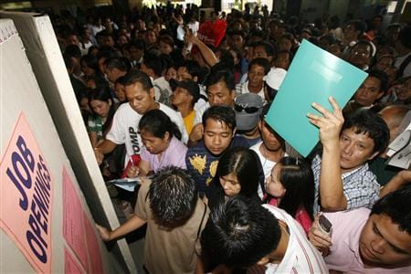 Pinas, Nangunguna sa may Pinakamaraming 'Jobless' sa Asya